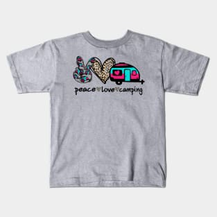 Peace Love Camping Kids T-Shirt